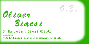 oliver biacsi business card